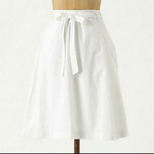 Anthropologie Odille Plait and Pleat Poplin Skirt